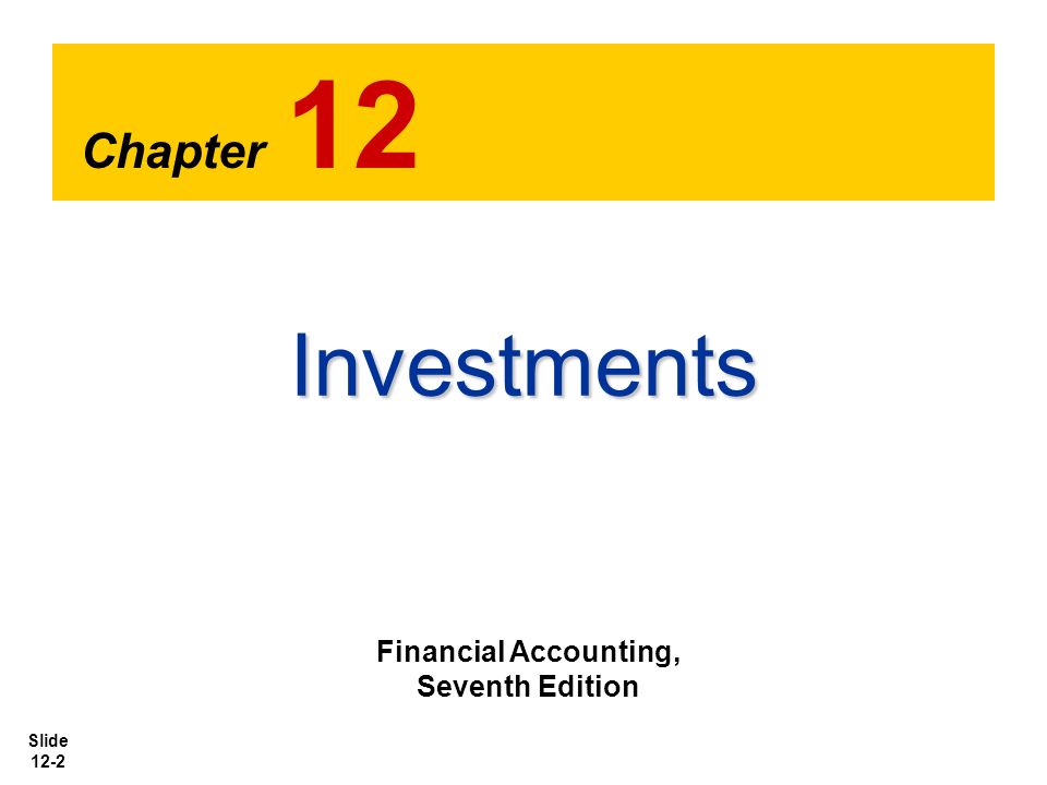 Chapter 12 investments